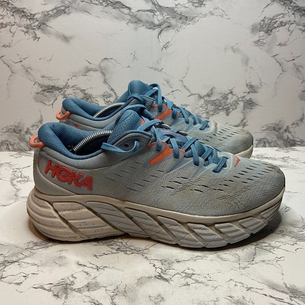 Hoka One One Women 9 Gaviota 4 Sneaker Shoe Comfort B… Gem